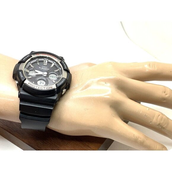Casio Mens Watch G-Shock GAS100 Black Resin Analog Digital Tough Solar 4… - Picture 4 of 14